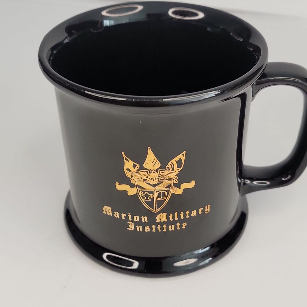 Vintage Marion Military Institute Black Gold Ceramic Coffee Mug Galaxy VIP